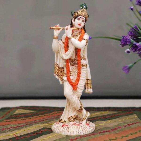 Auspicious Marble Krishna Statue – Temple & Home Use