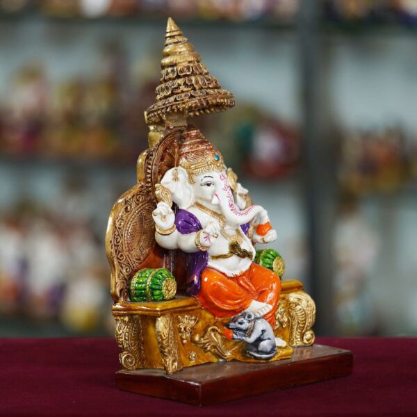 Artisan Crafted Marble Lord Ganesha Statue - Image 2