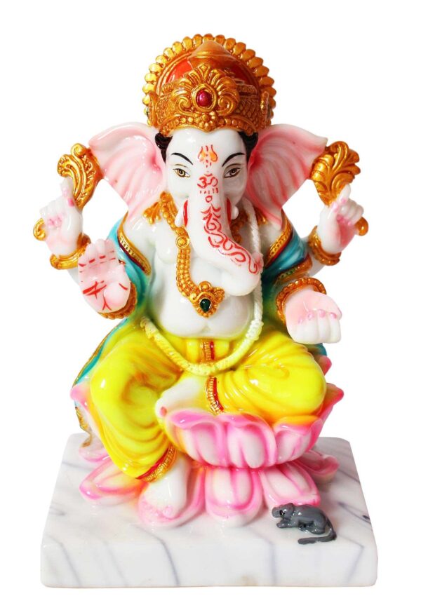 Luxury Marble Laxmi Ganesh Murti - Image 3